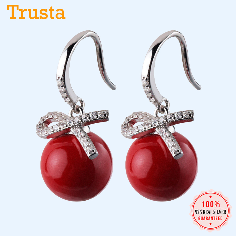 Trusta 2020 100% 925 Solid Real Sterling Silver Bowknot CZ Synthesis Pearl Dangle Earrings Women Girl Fine Silver Jewelry DA04
Trusta 2020 100% 925 Solid Real Sterling Silver Bowknot CZ Synthesis Pearl Dangle Earrings Women Girl Fine Silver Jewelry DA04
