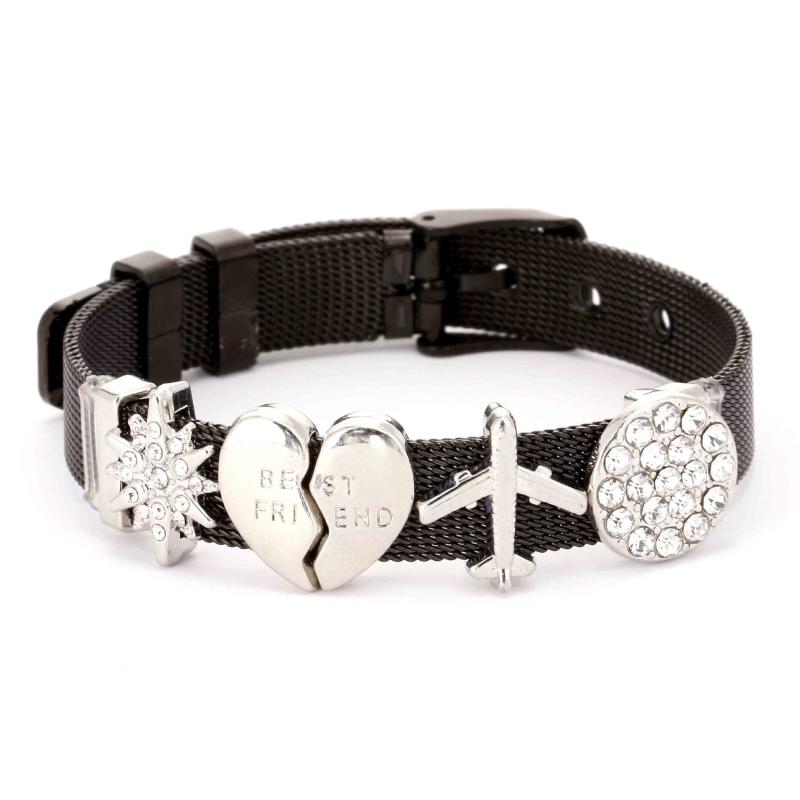 Black Stainless Steel Mesh Bracelets Bangles with Keeper Slide Charms Fine Bracelet DIY Jewelry As Women Gift
Black Stainless Steel Mesh Bracelets Bangles with Keeper Slide Charms Fine Bracelet DIY Jewelry As Women Gift