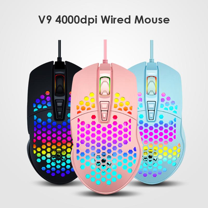 V9 USB Wired Mouse 4 Gears 4000 DPI Adjustable Backlight 7 Buttons Hollow PC Optical Gaming Mouse Ergonomic Mice Dropshipping
V9 USB Wired Mouse 4 Gears 4000 DPI Adjustable Backlight 7 Buttons Hollow PC Optical Gaming Mouse Ergonomic Mice Dropshipping