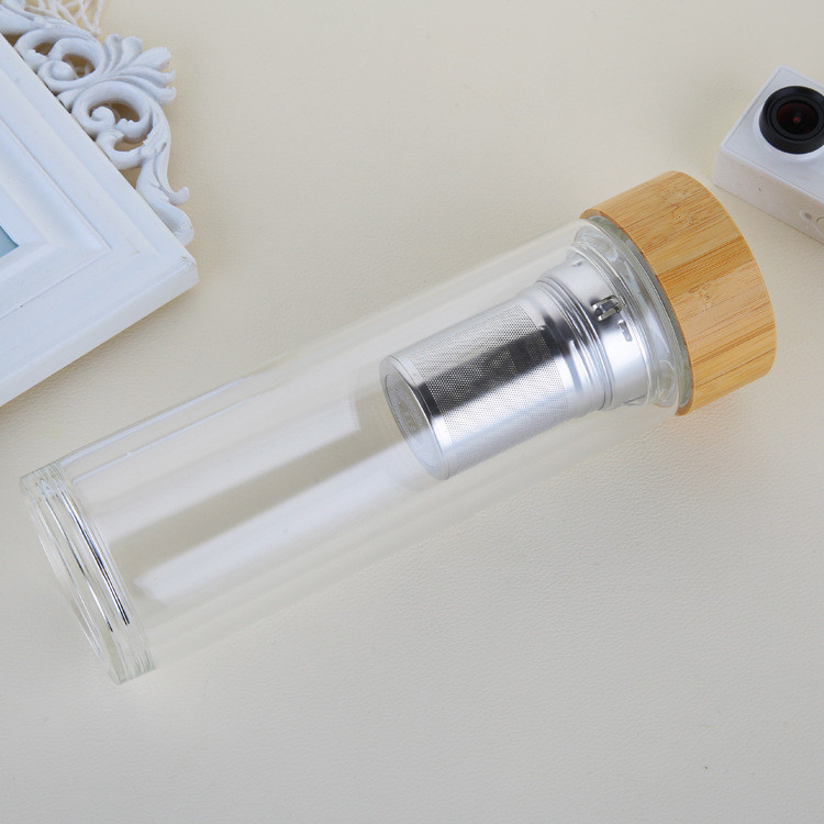 New 450ml Bamboo Lid Water Cups Double Walled Glass Tea Tumbler With Strainer And Infuser Basket Glass Water Bottles
New 450ml Bamboo Lid Water Cups Double Walled Glass Tea Tumbler With Strainer And Infuser Basket Glass Water Bottles