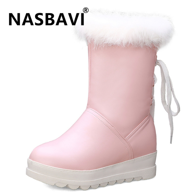 NASBAVI 2020 New Fashion PU Women Winter lacing Snow Boots Ladies Warm Fur Increase within Female Casual Shoes Comfort bare boot, Black
NASBAVI 2020 New Fashion PU Women Winter lacing Snow Boots Ladies Warm Fur Increase within Female Casual Shoes Comfort bare boot, Black