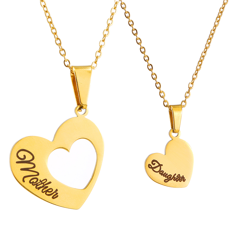 2pcs/Set Mother Daughter Heart Necklace Stainless Steel Splicing Engraved Letter Love Necklaces for Women Girls Mom Jewelry Gift
2pcs/Set Mother Daughter Heart Necklace Stainless Steel Splicing Engraved Letter Love Necklaces for Women Girls Mom Jewelry Gift