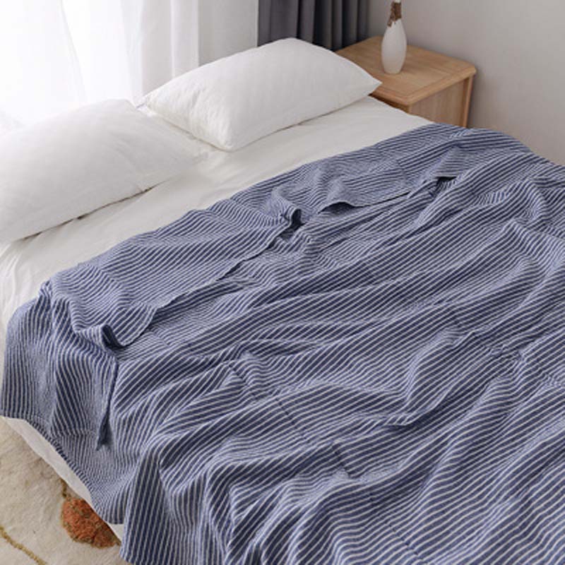 Cotton Yarn Japan Style Throw Blanket for Bed Sofa Stripe Summer Air Conditioning Bedspread for Kids Adults Towel Blanket
Cotton Yarn Japan Style Throw Blanket for Bed Sofa Stripe Summer Air Conditioning Bedspread for Kids Adults Towel Blanket