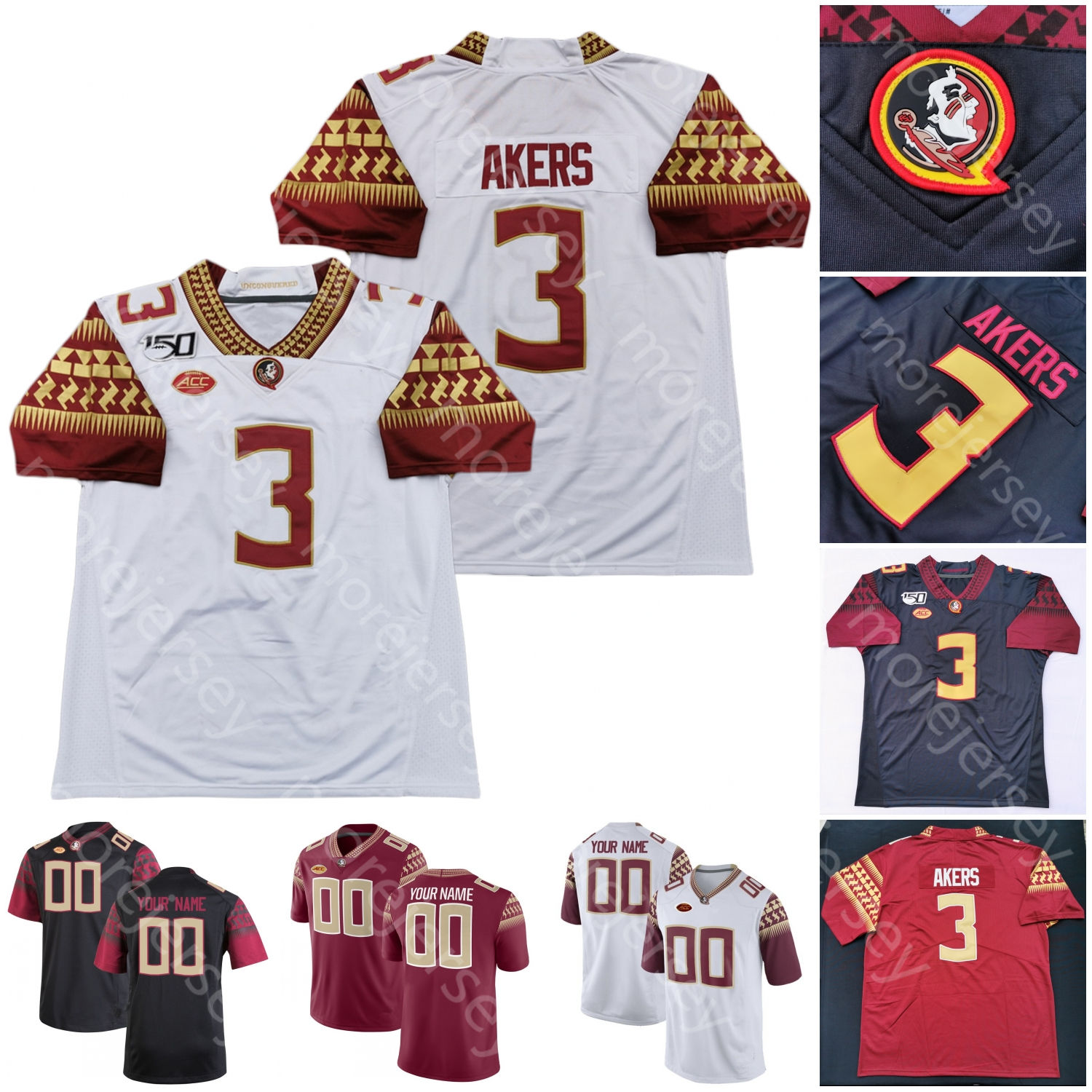Custom FSU Florida State Football Jersey NCAA College McKenzie Milton La'Damian Webb Corbin Terry McDonald Deion Sanders Winston Blackman Hornibrook Akers, With 150th patch
Custom FSU Florida State Football Jersey NCAA College McKenzie Milton La'Damian Webb Corbin Terry McDonald Deion Sanders Winston Blackman Hornibrook Akers, With 150th patch