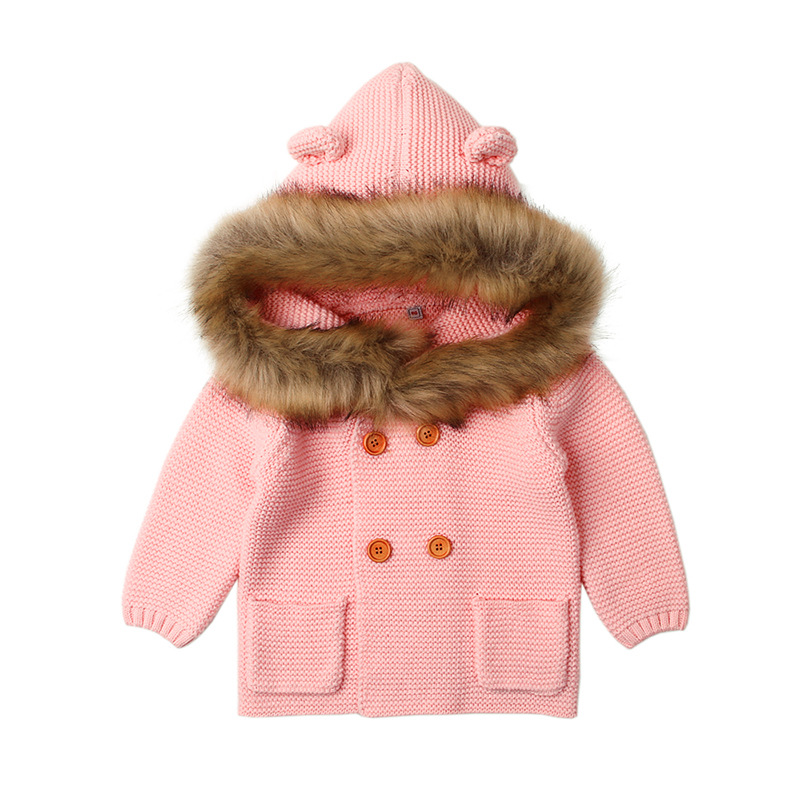 Baby baptism party cotton jacket newborn birthday gift infant hooded fur collar knitted jacket h cooded long-sleeved autumn and, Pink
Baby baptism party cotton jacket newborn birthday gift infant hooded fur collar knitted jacket h cooded long-sleeved autumn and, Pink