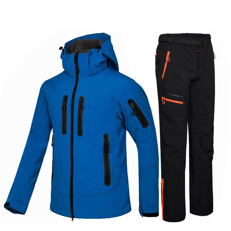 Men Fleece Softshell Jacket +Pants set Winter Waterproof Warm Hiking Jacket Outdoor Camping Fishing Hunting Ski Suit, Black pant
Men Fleece Softshell Jacket +Pants set Winter Waterproof Warm Hiking Jacket Outdoor Camping Fishing Hunting Ski Suit, Black pant