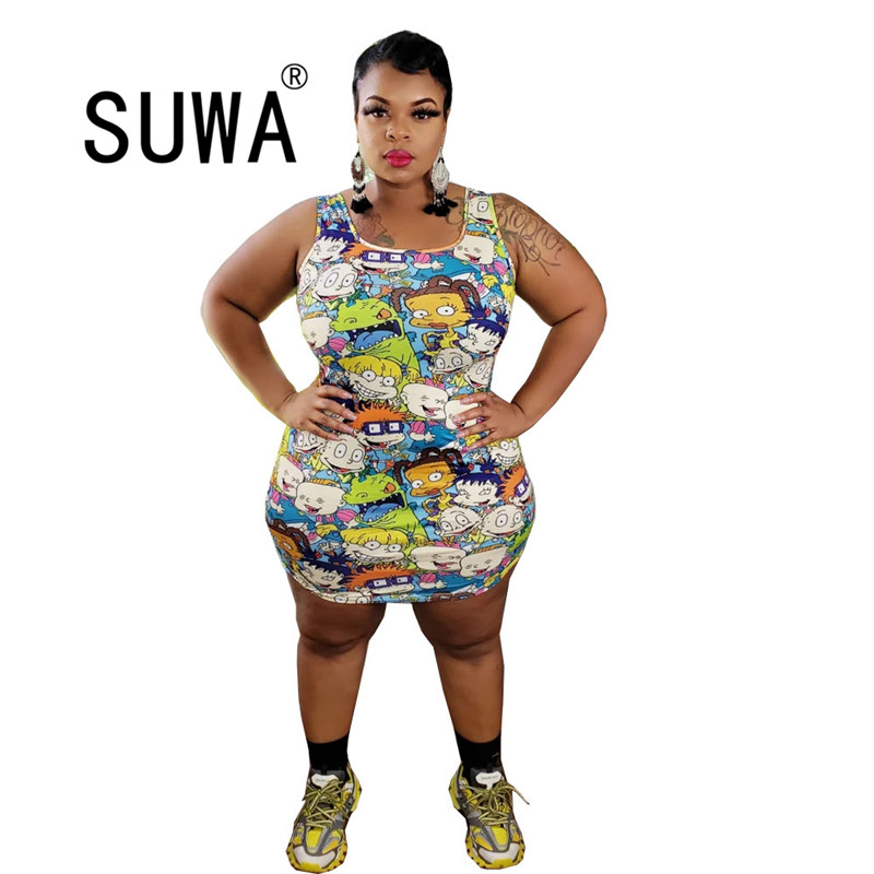 Boho Dress Plus Size New Fashion Chic Cartoon Printed Dresses For Summer Festival Clothes Evening Party Spaghetti Strap Dress, Blue
Boho Dress Plus Size New Fashion Chic Cartoon Printed Dresses For Summer Festival Clothes Evening Party Spaghetti Strap Dress, Blue