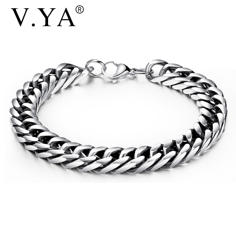 V.YA Mens Bracelet Chain Stainless Steel Chains bracelets Domineering tide accessories Student thick chain Bangle Jewelry
V.YA Mens Bracelet Chain Stainless Steel Chains bracelets Domineering tide accessories Student thick chain Bangle Jewelry