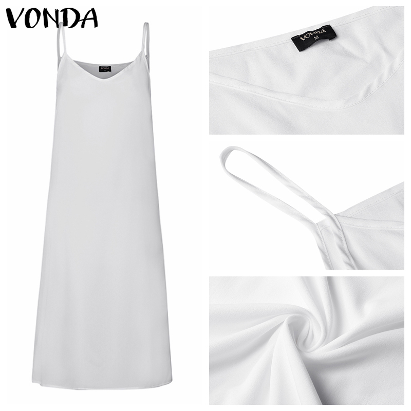 VONDA Dresses Summer Lining Dress Women Sexy V Neck Spaghetti Strap Inner Dress 2020 Vest Sleeveless Vestidos Plus Size, Black
VONDA Dresses Summer Lining Dress Women Sexy V Neck Spaghetti Strap Inner Dress 2020 Vest Sleeveless Vestidos Plus Size, Black