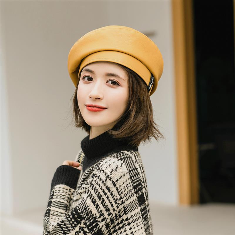 Fashion Women Faux Leather Berets Hat Letters Embroidery Autumn Winter Solid Color PU Leather Winter Cap For Female, Black
Fashion Women Faux Leather Berets Hat Letters Embroidery Autumn Winter Solid Color PU Leather Winter Cap For Female, Black