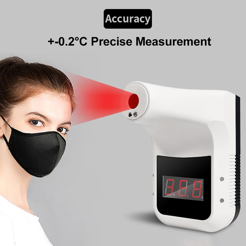 High Precision Wall Mounted K3 Infrared Thermometer Non-contact Digital LCD Display For School Office Factory Restaurant Temperature Sensor