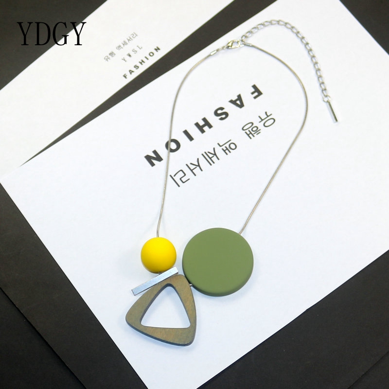 Wooden Beads Pendant Necklaces Charm Black Acrylic Round Cute Colorful Metal Snake Chain Fashion Jewelry Girlfriend Women Party
Wooden Beads Pendant Necklaces Charm Black Acrylic Round Cute Colorful Metal Snake Chain Fashion Jewelry Girlfriend Women Party