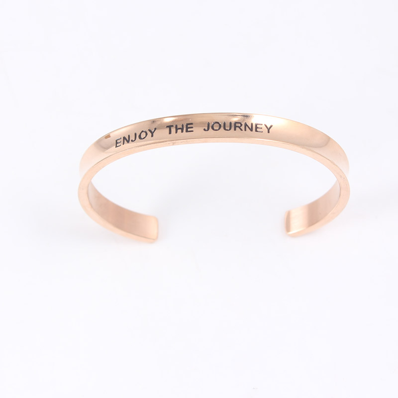 Stainless Steel Engraved ENJOY THE JOURNEY Positive Inspirational Quote Cuff Mantra Bracelet Bangle For Gift
Stainless Steel Engraved ENJOY THE JOURNEY Positive Inspirational Quote Cuff Mantra Bracelet Bangle For Gift