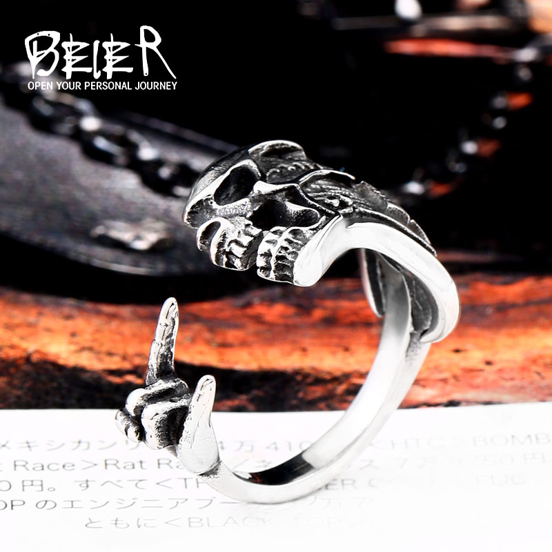 Beier new store 316L Stainless Steel Music Guitar Skull Men's Ring Hip Hop Rock Punk Fashion Adjustable Ring LLBR8-589R
Beier new store 316L Stainless Steel Music Guitar Skull Men's Ring Hip Hop Rock Punk Fashion Adjustable Ring LLBR8-589R