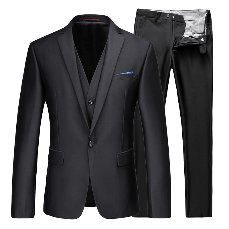 Classic Black Men Suit 3 Piece Set Asia Size L XL XXL XXXL Mens Suits Blazer Business Banquet Men Blazers Jacket + Pant + Vest
Classic Black Men Suit 3 Piece Set Asia Size L XL XXL XXXL Mens Suits Blazer Business Banquet Men Blazers Jacket + Pant + Vest