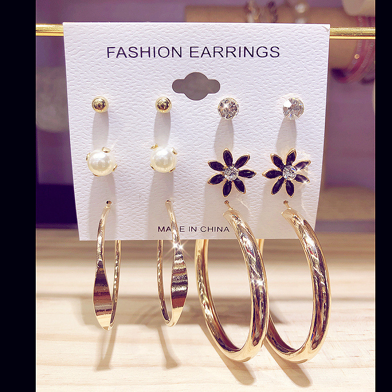 Hoop & Huggie Ximei Amazing Big 6 Pairs/sets Earring Metal Stud Fashion For Women Girl Hyperbole Jewelry Circle Round Pearl
Hoop & Huggie Ximei Amazing Big 6 Pairs/sets Earring Metal Stud Fashion For Women Girl Hyperbole Jewelry Circle Round Pearl