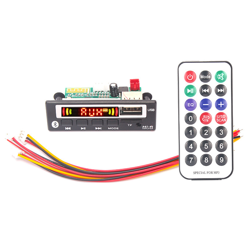 ARuiMei Car Audio USB TF FM Radio Module Wireless Bluetooth 5V/12V MP3 WMA Decoder Board MP3 Player with Remote Control For Car
ARuiMei Car Audio USB TF FM Radio Module Wireless Bluetooth 5V/12V MP3 WMA Decoder Board MP3 Player with Remote Control For Car