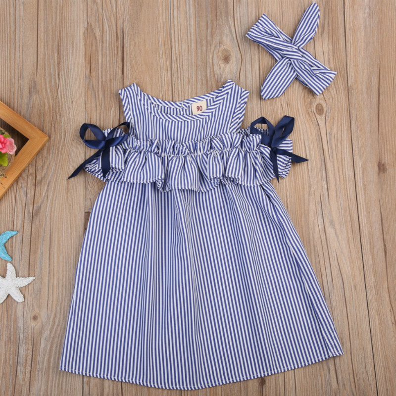 Hot 2018 New Summer Dress Toddler Kids Baby Girls Lovely Birthday Clothes Blue Striped Off-shoulder Ruffles Party Gown Dresses, -p01-
Hot 2018 New Summer Dress Toddler Kids Baby Girls Lovely Birthday Clothes Blue Striped Off-shoulder Ruffles Party Gown Dresses, -p01-