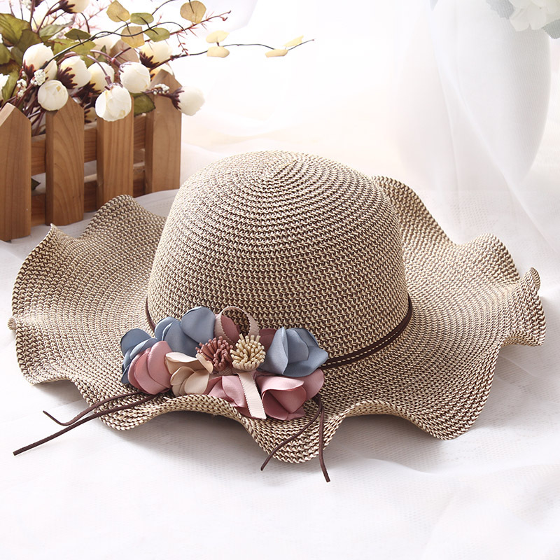 Handmade Ladies Flower Sun Hats For Women Black Ribbon Lace Up Large Brim Straw Hat Outdoor Beach hat Summer Caps, Beige
Handmade Ladies Flower Sun Hats For Women Black Ribbon Lace Up Large Brim Straw Hat Outdoor Beach hat Summer Caps, Beige