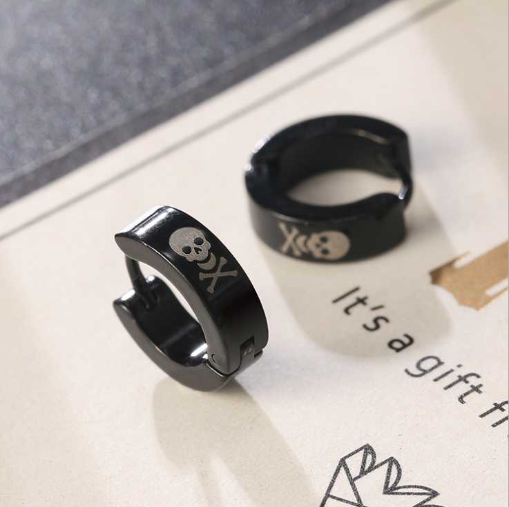 Rock Style Fashion Black Color Small Stainless Steel Simple Hoop Earrings for Women Men Punk Jewelry Gifts
Rock Style Fashion Black Color Small Stainless Steel Simple Hoop Earrings for Women Men Punk Jewelry Gifts