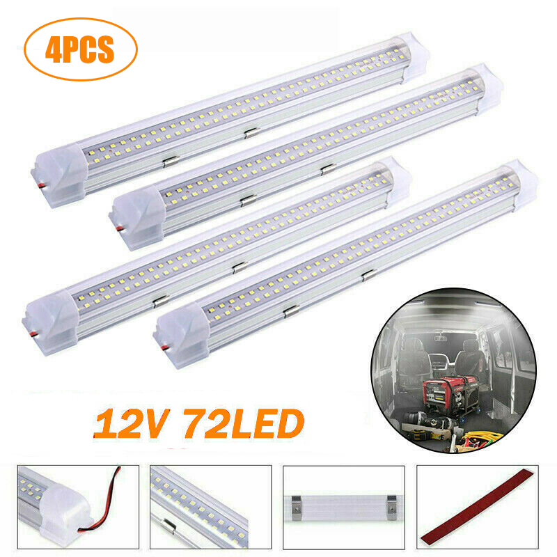 4PCS Car Interior Light Strip Bar 72 LED 6500K White Strip Lamp with ON/OFF Switch for Truck Caravan Boat Home
4PCS Car Interior Light Strip Bar 72 LED 6500K White Strip Lamp with ON/OFF Switch for Truck Caravan Boat Home