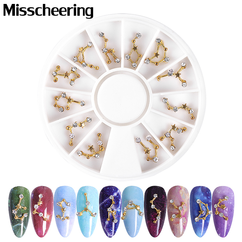 12 Constellation Shape Nail Art Decorations 3D Alloy Nail Rhinestones Creative Jewelry Decor Wheel DIY Manicure Accessories
12 Constellation Shape Nail Art Decorations 3D Alloy Nail Rhinestones Creative Jewelry Decor Wheel DIY Manicure Accessories