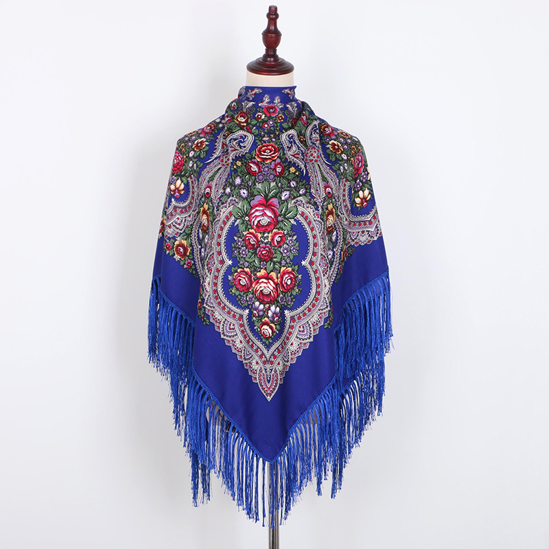 Luxury Printing Oversize Square Blankets Russian Women Wedding Scarf Retro Style Cotton Handkerchief Autumn Shawl 140*140cm
Luxury Printing Oversize Square Blankets Russian Women Wedding Scarf Retro Style Cotton Handkerchief Autumn Shawl 140*140cm