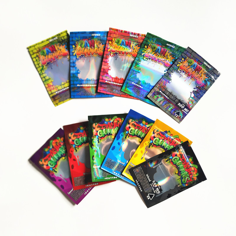 Hot Empty Dank Gummies Mylar Bag Edibles Retail packaging 4 styles Smell Proof Bags DHL Free
Hot Empty Dank Gummies Mylar Bag Edibles Retail packaging 4 styles Smell Proof Bags DHL Free