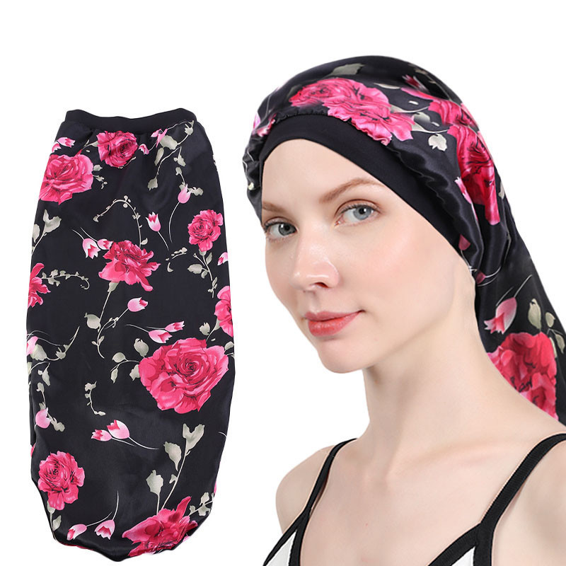 Fashion Women Long Bonnet Satin Silk Bonnet Night Sleep Cap Curly Hair Care Hat Ladies Headwrap African Pattern Print Turban, Mixed color
Fashion Women Long Bonnet Satin Silk Bonnet Night Sleep Cap Curly Hair Care Hat Ladies Headwrap African Pattern Print Turban, Mixed color