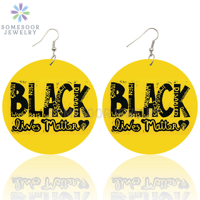 SOMESOOR Black Lives Matter Art Printing Wooden Drop Earrings Melanin Powerful Fist Pattern Wood Dangle Loops For Women Giftss
SOMESOOR Black Lives Matter Art Printing Wooden Drop Earrings Melanin Powerful Fist Pattern Wood Dangle Loops For Women Giftss