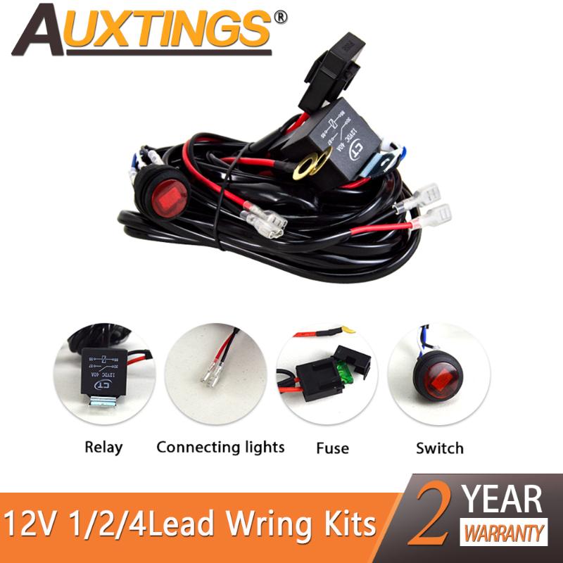 Auxting Car LED Light Bar Wire 1~4lead 3M 12v Wiring Harness Relay Loom Cable Kit Fuse for Auto Driving Offroad Led Work Lamp
Auxting Car LED Light Bar Wire 1~4lead 3M 12v Wiring Harness Relay Loom Cable Kit Fuse for Auto Driving Offroad Led Work Lamp