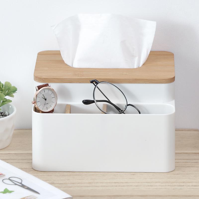Plastic Holder Case Desktop Nordic Simple Tissue Box Home Multi function Storage Living Room Coffee Table Bamboo Wooden Napkins1, White 
Plastic Holder Case Desktop Nordic Simple Tissue Box Home Multi function Storage Living Room Coffee Table Bamboo Wooden Napkins1, White