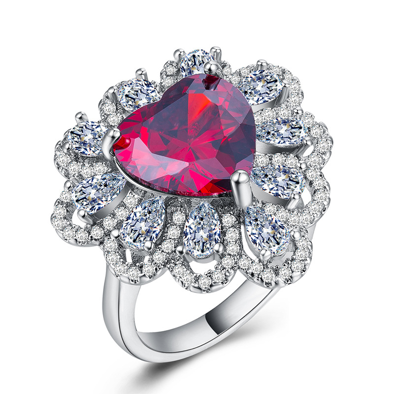 Exaggerated Heart-shaped Zirconia Ladies Ring Delicate Luxury Flower Wedding Rings for Women Party Bride Engagement Jewelry Anel
Exaggerated Heart-shaped Zirconia Ladies Ring Delicate Luxury Flower Wedding Rings for Women Party Bride Engagement Jewelry Anel