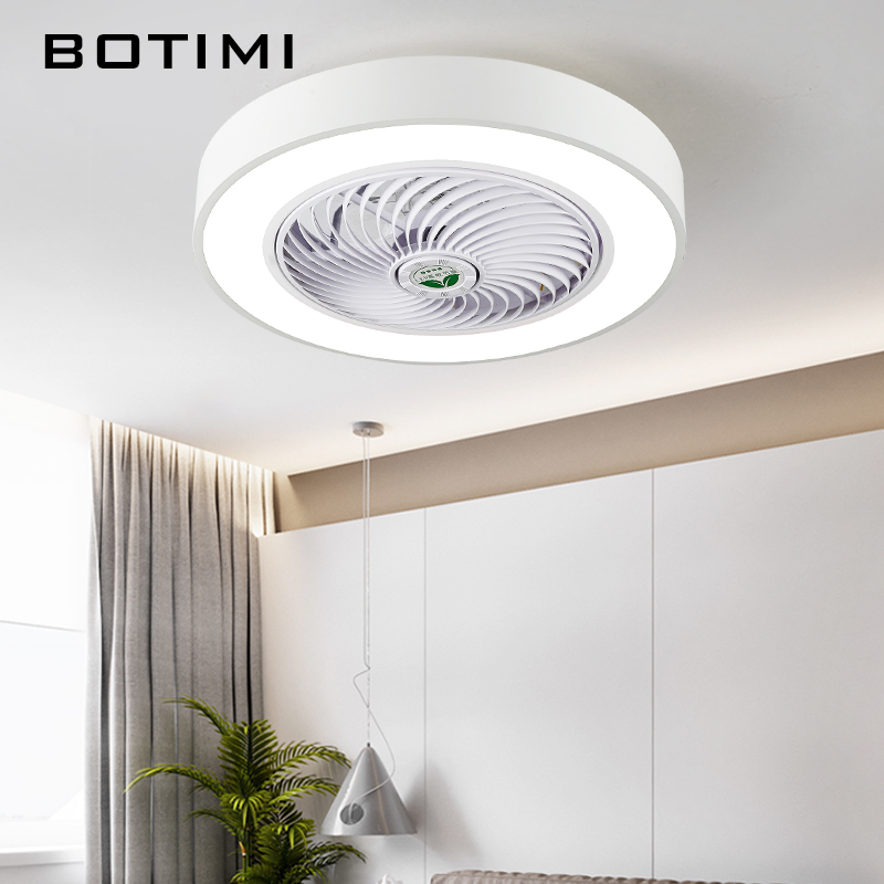BOTIMI Round LED Ceiling Fan With Lights For Bedroom White Invisible Ceiling Light Modern Surface Mounted Electric Fan Lamp
BOTIMI Round LED Ceiling Fan With Lights For Bedroom White Invisible Ceiling Light Modern Surface Mounted Electric Fan Lamp