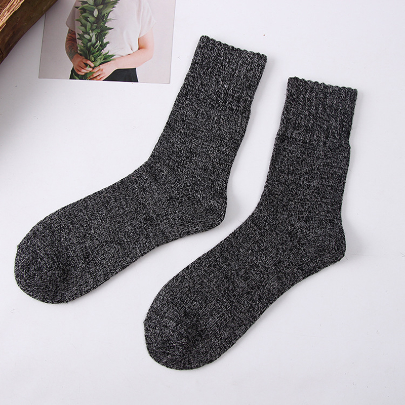 New 5 Pair/Lot Men's Wool Socks Stripe Casual Calcetines Hombre Thick Cotton Socks Winter Warm Socks Male High Quality 200924