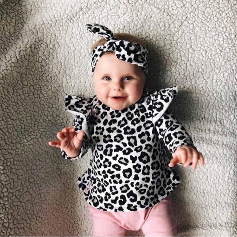 Newborn Baby Girls Clothes Toddler Cute Leopard Ruffle Long Sleeve T-shirt Tops+Pants+Headband Infant 3pcs Baby Clothing Set, As pic
Newborn Baby Girls Clothes Toddler Cute Leopard Ruffle Long Sleeve T-shirt Tops+Pants+Headband Infant 3pcs Baby Clothing Set, As pic