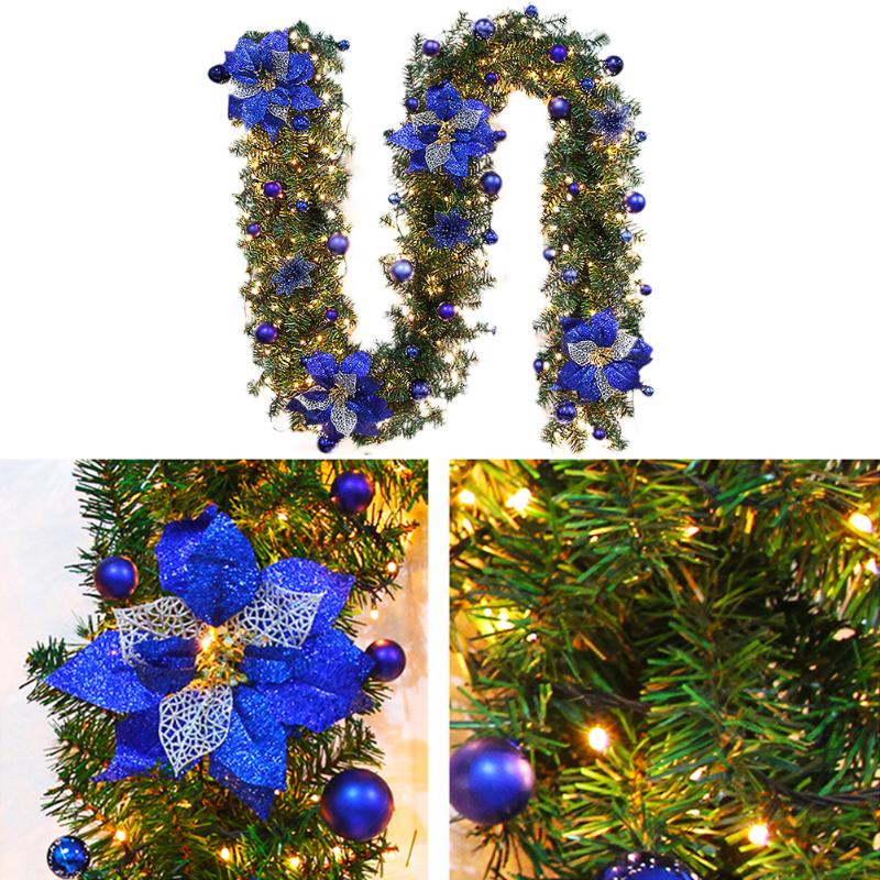 9ft Christmas Garland with LED String Lights Xmas Tree Hanging Ornaments Home Mall Hotel Bar KTV Decoration Party Supplies
9ft Christmas Garland with LED String Lights Xmas Tree Hanging Ornaments Home Mall Hotel Bar KTV Decoration Party Supplies