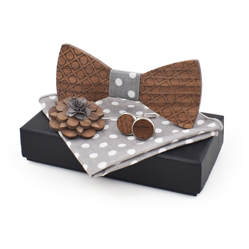 dropshipping business fashion plaid bowtie cotton square scarf cufflinks party luxury wood bow tie set with brooch pin box
dropshipping business fashion plaid bowtie cotton square scarf cufflinks party luxury wood bow tie set with brooch pin box