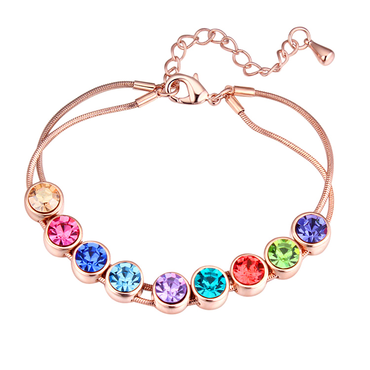 Trendy Round Crystals from Swarovsk Charm Bracelet & Bangles Gold Snake Chain Bracelet For Women Bride Wedding Jewelry
Trendy Round Crystals from Swarovsk Charm Bracelet & Bangles Gold Snake Chain Bracelet For Women Bride Wedding Jewelry