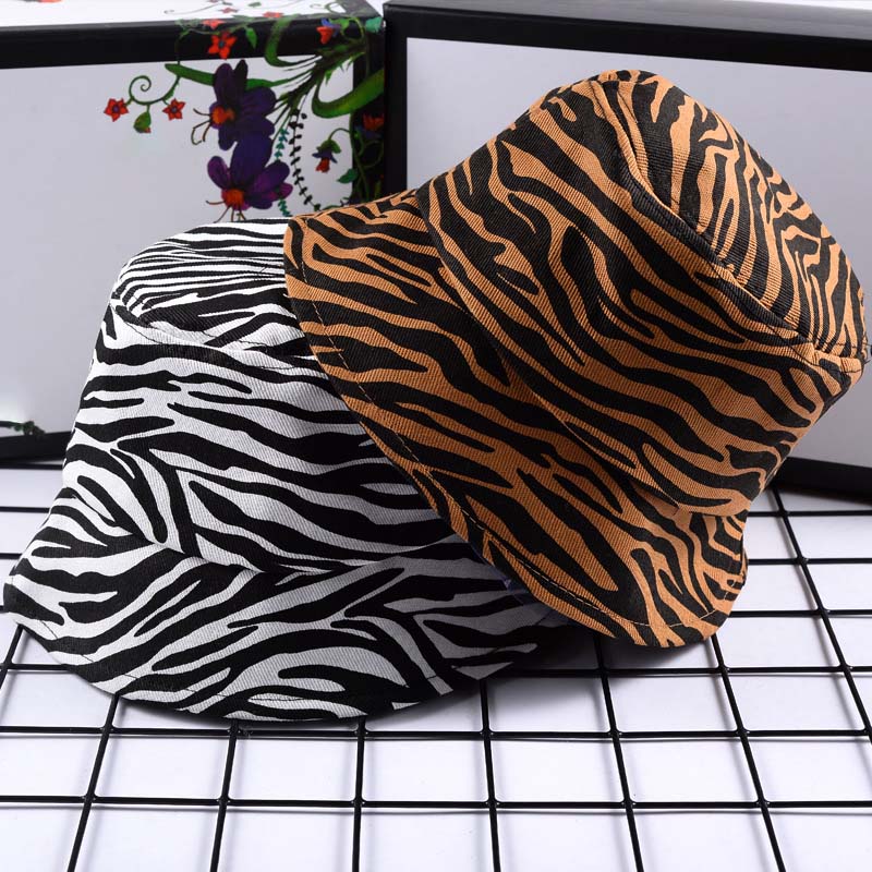 New Fashion stripe Print Hat Bucket Hat Reversible Fisherman Caps Summer Hats For Women fashion bucket hat
