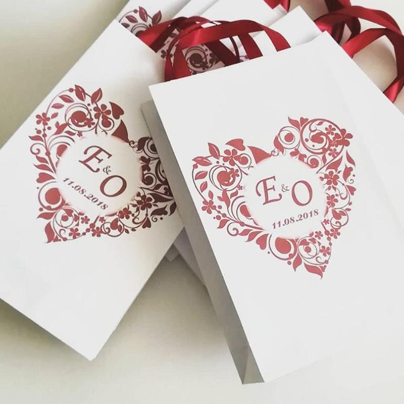 Personalized Paper gift Bag with satin ribbon Wedding welcome Paper Bags and text for your party guests birthday bag
Personalized Paper gift Bag with satin ribbon Wedding welcome Paper Bags and text for your party guests birthday bag