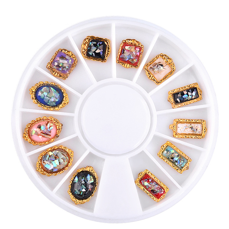 12pcs/Box Vintage Glass Paper Alloy Nail Sticker Tips Accessories Nail Art 3D Design Charm Manicure Jewelry Gold DIY Decoration
12pcs/Box Vintage Glass Paper Alloy Nail Sticker Tips Accessories Nail Art 3D Design Charm Manicure Jewelry Gold DIY Decoration