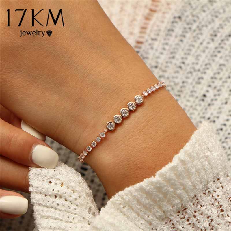 17KM New Fashion Crystal Round Tennis Bracelets For Women Wedding Charm Bracelet & Bangles Pulseras Mujer Statement Jewelry 2020
17KM New Fashion Crystal Round Tennis Bracelets For Women Wedding Charm Bracelet & Bangles Pulseras Mujer Statement Jewelry 2020