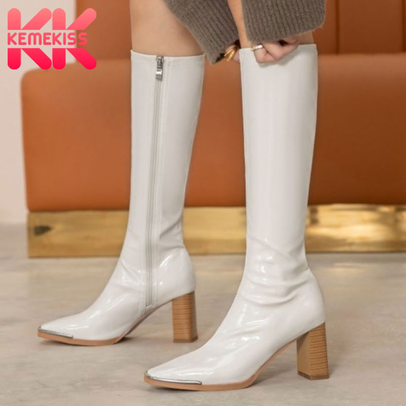 KemeKiss New Women High Heel Boots Square Toe Zipper Shoes Thick Boots Women Fashion Winter Shoes Party Size 34-50, Beige
KemeKiss New Women High Heel Boots Square Toe Zipper Shoes Thick Boots Women Fashion Winter Shoes Party Size 34-50, Beige