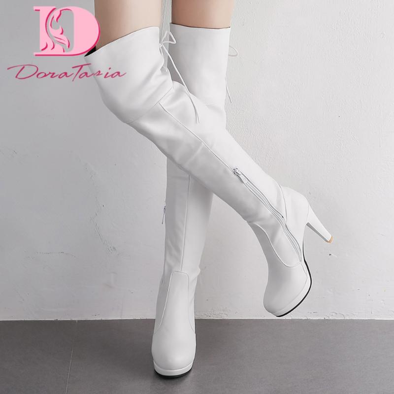 DoraTasia New Female Over The Knee Boots Platform Zip Round Toe High Heels Thigh High Boots Women 2020 Autumn Woman Shoes, Beige
DoraTasia New Female Over The Knee Boots Platform Zip Round Toe High Heels Thigh High Boots Women 2020 Autumn Woman Shoes, Beige