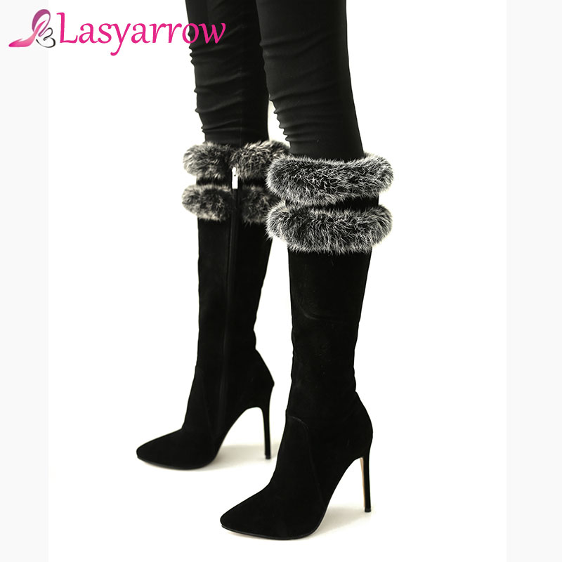 Lasyarrow Zipper Botas Mujer High Heels Pointed Toe Knee High Knight Boots Sexy Autumn Winter Stilettos Boots Sapatos Femininas, Black
Lasyarrow Zipper Botas Mujer High Heels Pointed Toe Knee High Knight Boots Sexy Autumn Winter Stilettos Boots Sapatos Femininas, Black