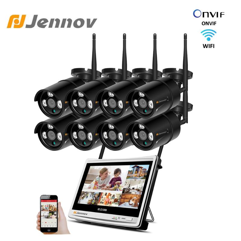 Jennov 8CH 1080P Camera Surveillance Wireless System 12" LCD Screen NVR 3TB Wifi 2MP CCTV Video Camera Weatherproof Outdoor Set
Jennov 8CH 1080P Camera Surveillance Wireless System 12" LCD Screen NVR 3TB Wifi 2MP CCTV Video Camera Weatherproof Outdoor Set