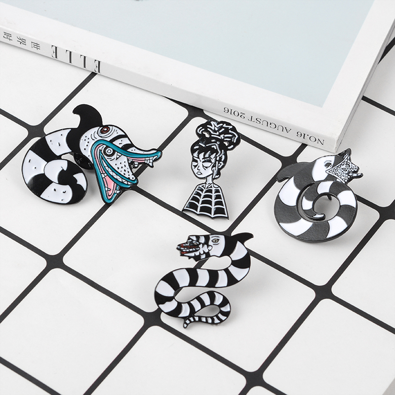 Beetlejuice SandWorm and Lydia Deetz Enamel Pin Brooches Horror Comedy Movie Pins Badge Gifts for Women Men Beetlejuice Jewelry
Beetlejuice SandWorm and Lydia Deetz Enamel Pin Brooches Horror Comedy Movie Pins Badge Gifts for Women Men Beetlejuice Jewelry