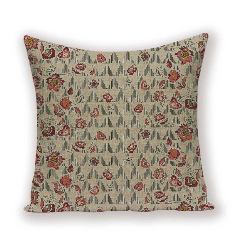 Vintage Decorative Cushion Cover Farmhouse Shabby Chic Pillow Case Flower Floral Pillows Home Decor Throw Cushions Covers Cases