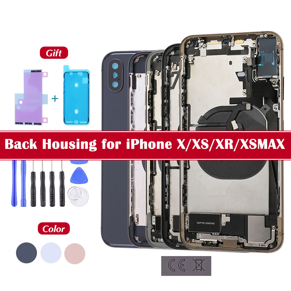 OEM Back Housing Cover For iPhone X XR XS Max Battery Rear Cover Middle Chassis Frame With Glass Full Assembly
OEM Back Housing Cover For iPhone X XR XS Max Battery Rear Cover Middle Chassis Frame With Glass Full Assembly